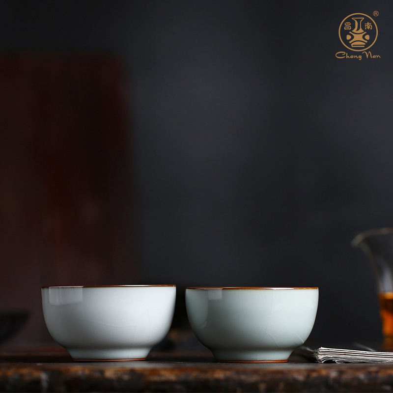 柴窑天青月白敦缘品茗杯