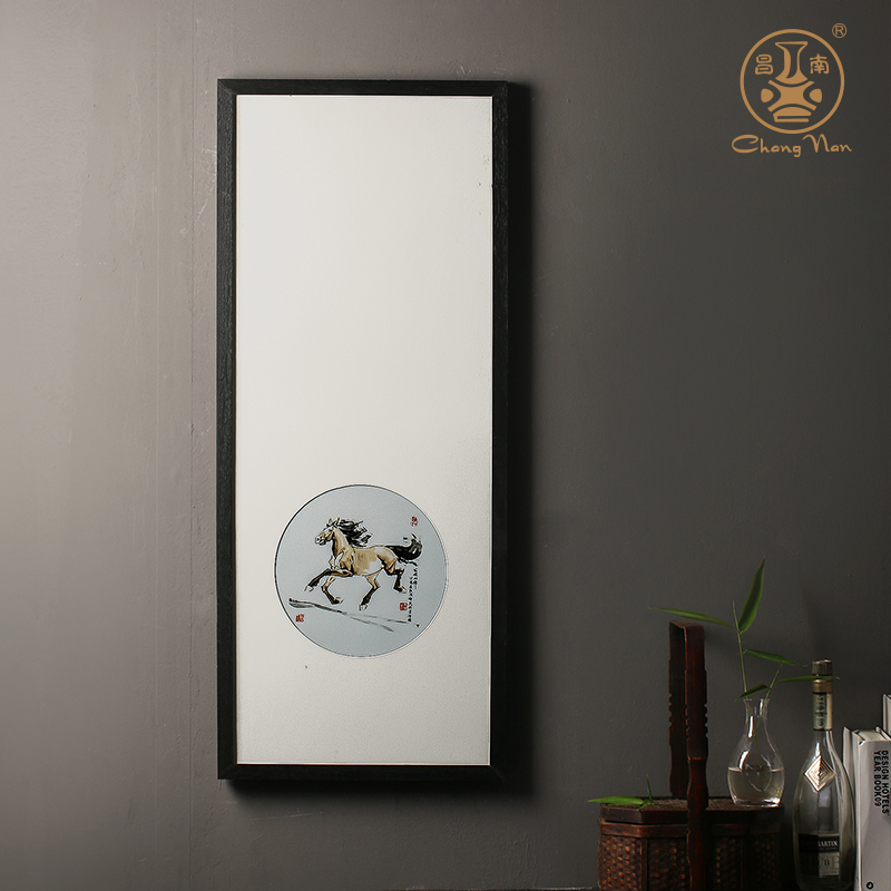 “前程似锦”瓷板画