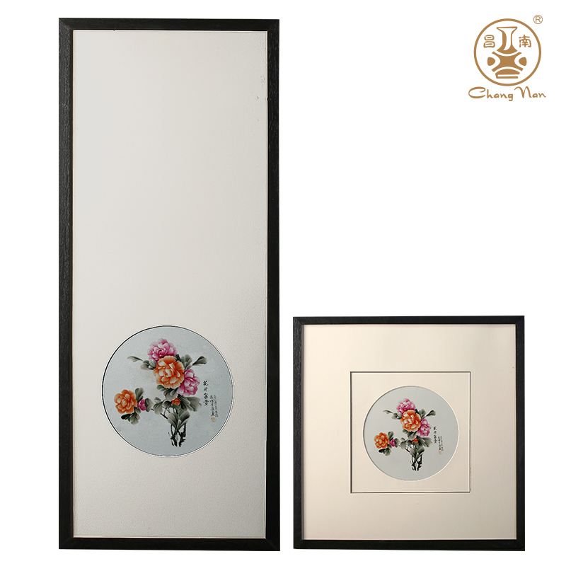 ”花开富贵“瓷板画